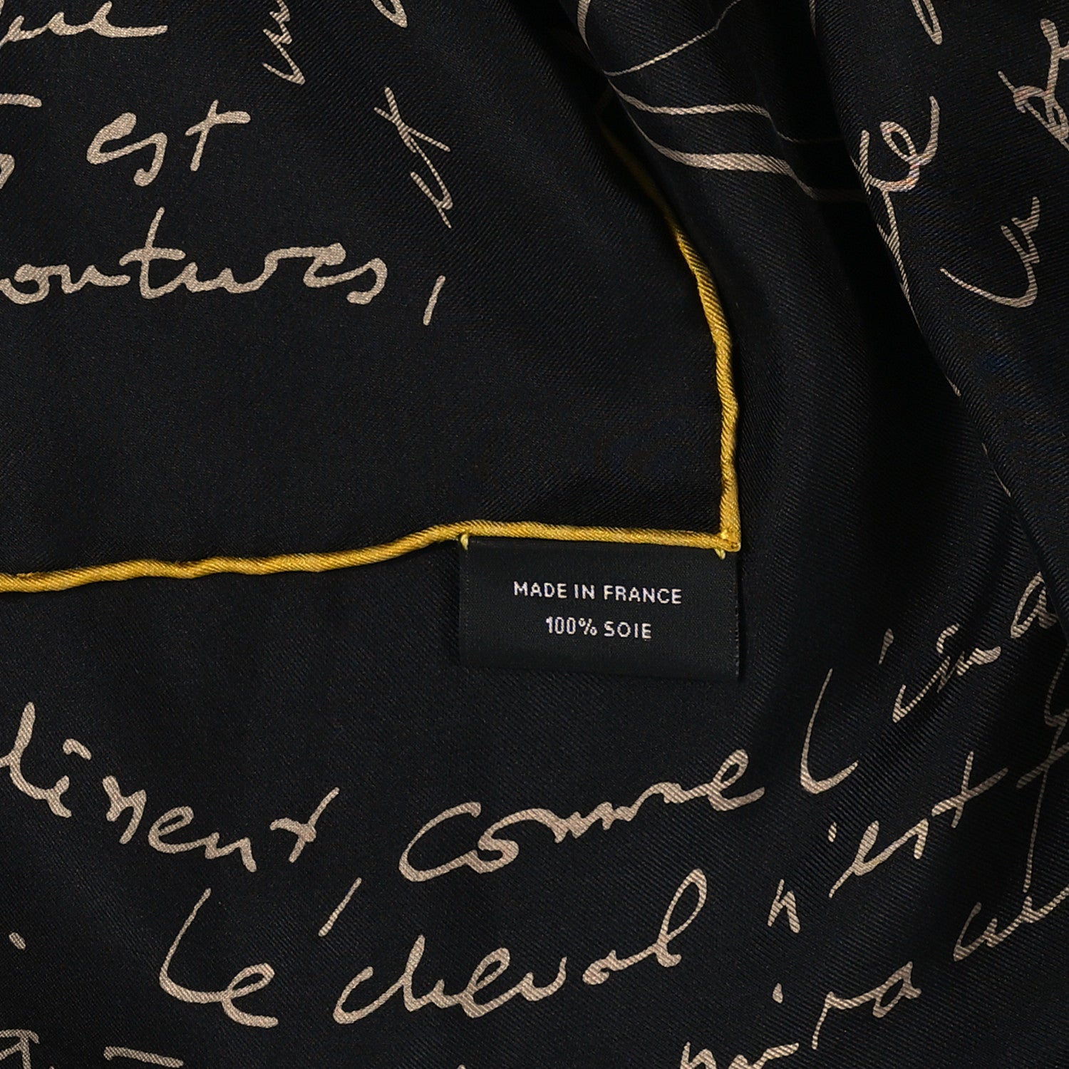 Hermes Silk Twill Le Pegase D Hermes Giant Scarf 140 Black White Or 3 of 4