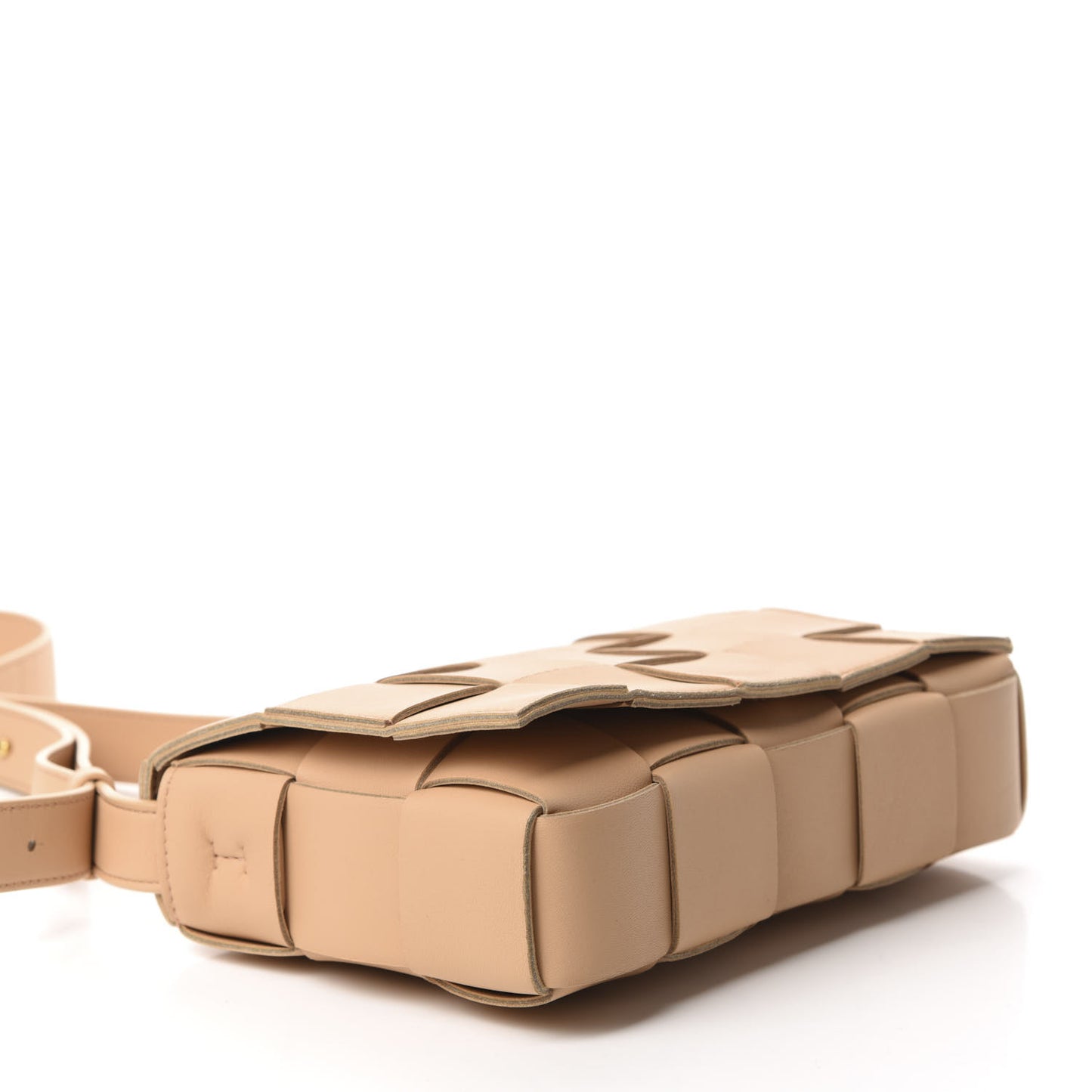Nappa Maxi Intreccio Cassette Bag Almond