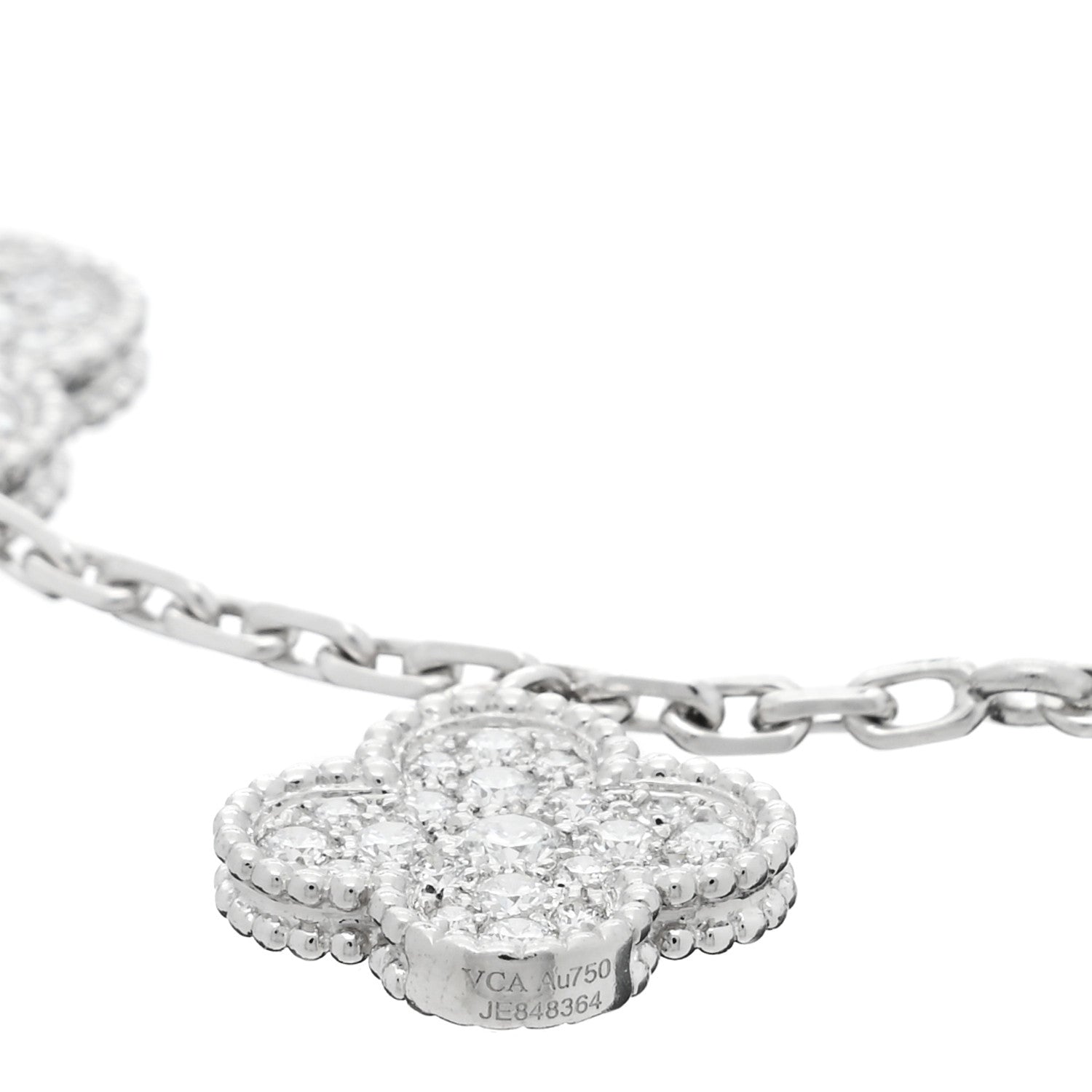 Van Cleef & Arpels 18K White Gold Diamond 5 Motifs Magic Alhambra Bracelet 4 of 5