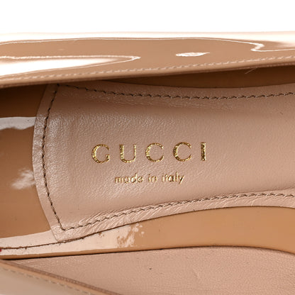 Gucci Patent Double Strap Aneta Flats 39 Pink Apricot 7 of 7