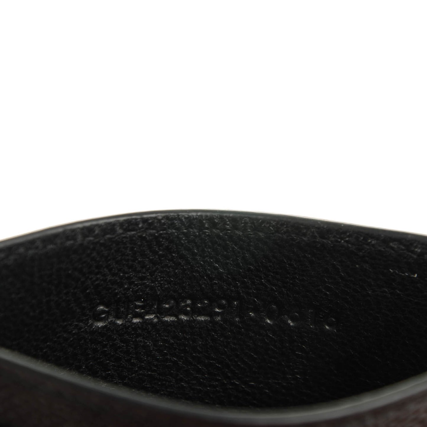 Grain De Poudre Matelasse Chevron Monogram Credit Card Case Black