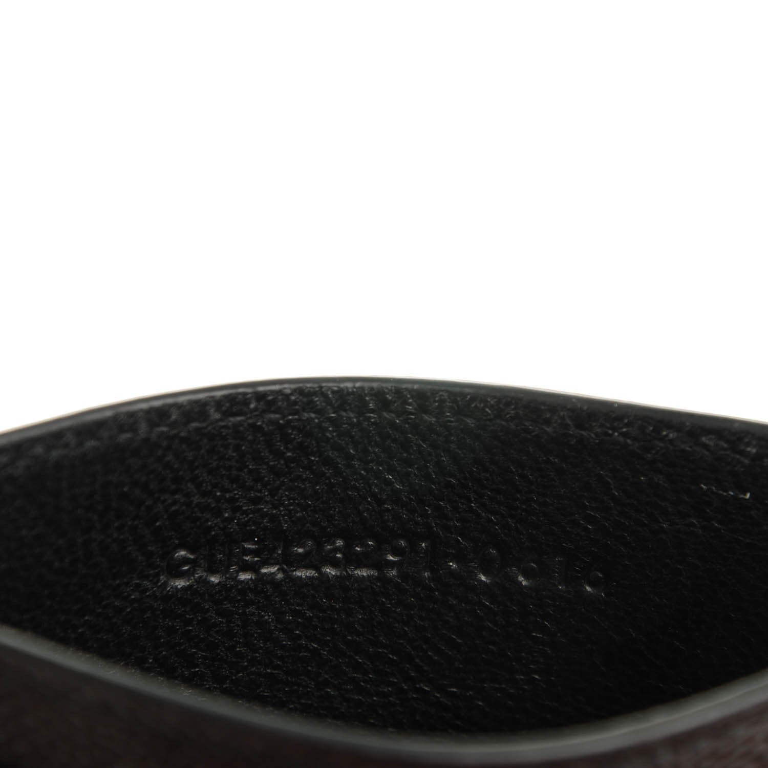Saint Laurent Grain De Poudre Matelasse Chevron Monogram Credit Card Case Black 7 of 7