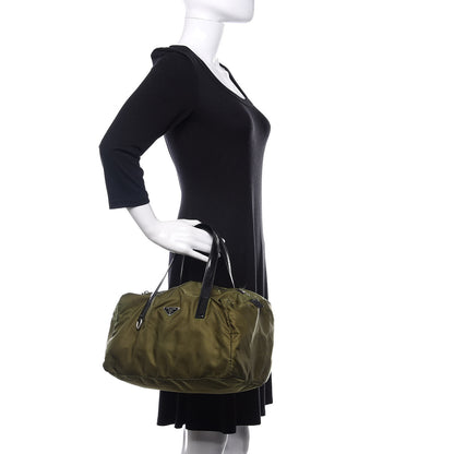 Prada Tessuto Nylon Duffel Loden 2 of 9
