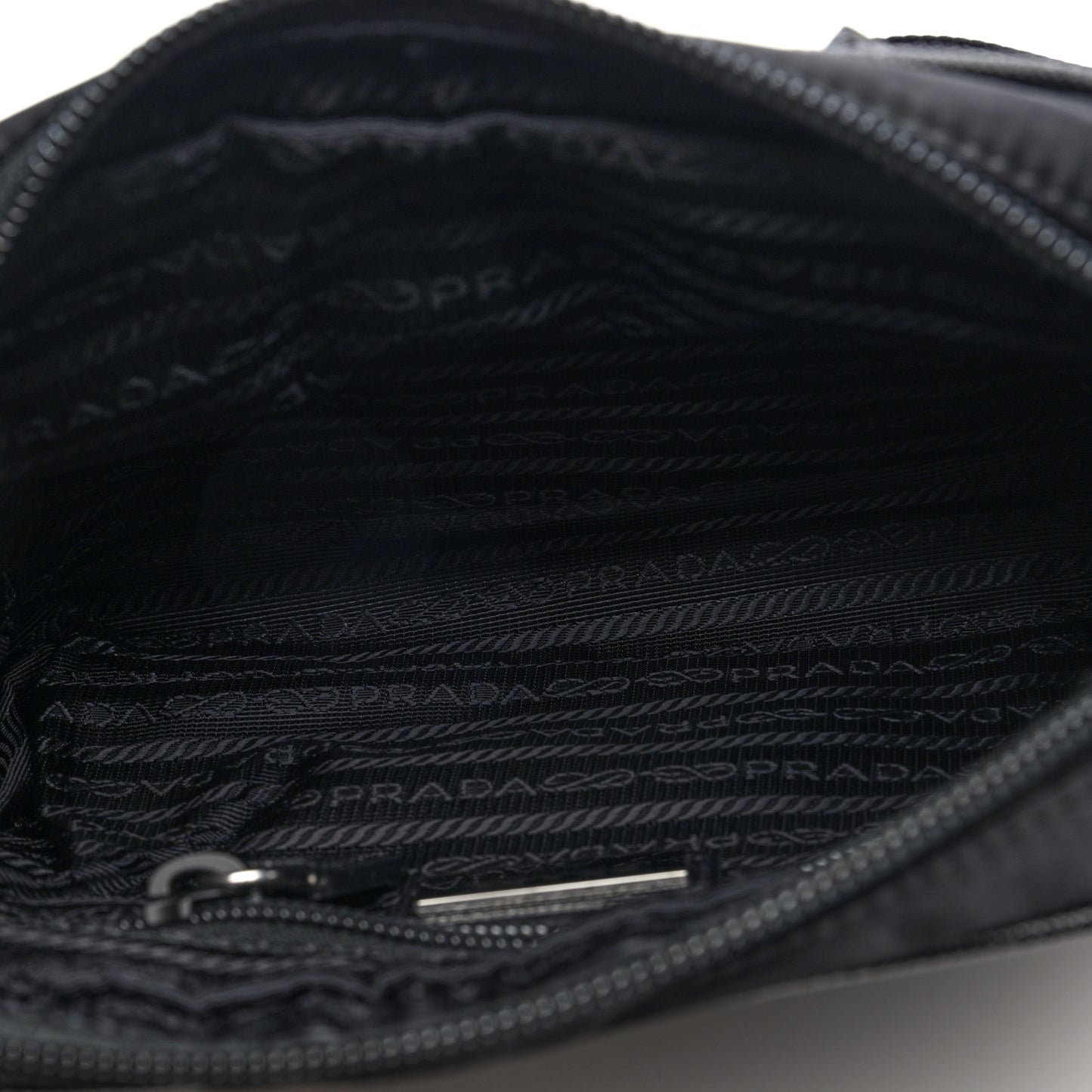 Tessuto Nylon Saffiano Logo Camera Bag Black