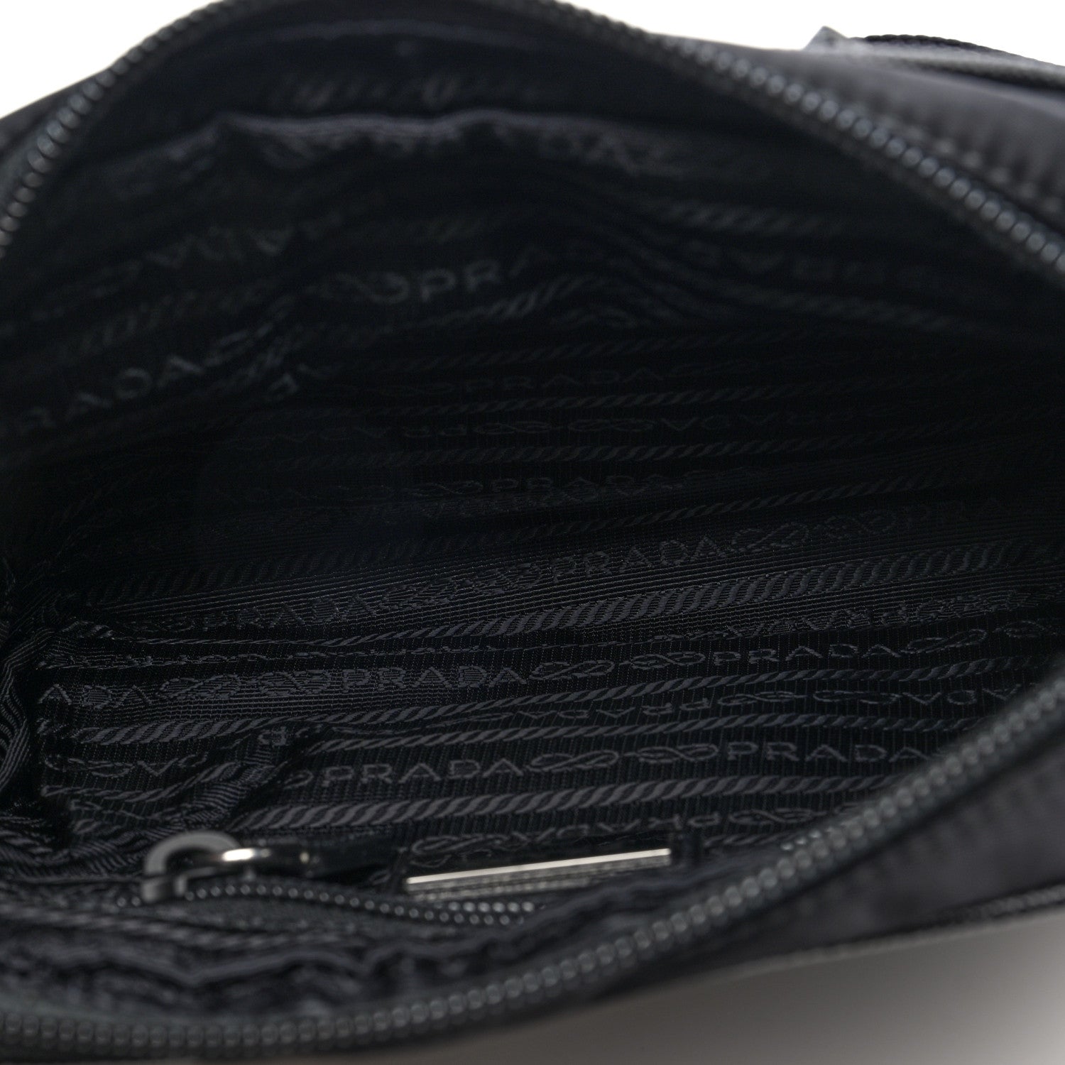 Prada Tessuto Nylon Saffiano Logo Camera Bag Black 5 of 9