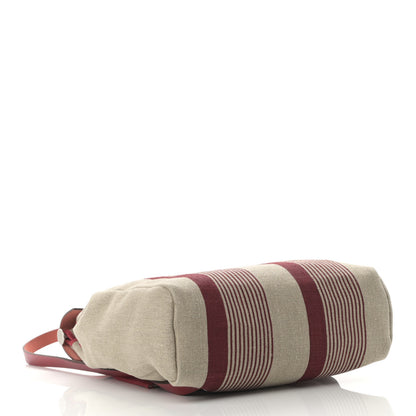 Hermes Vache Hunter Toile H Vibration Herbag a Dos Retourne Backpack Bordeaux Ficelle Rouge Piment 4 of 13