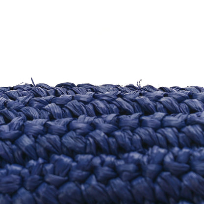 Saint Laurent Raffia Calfskin Monogram Medium Niki Chain Satchel Blue 9 of 10