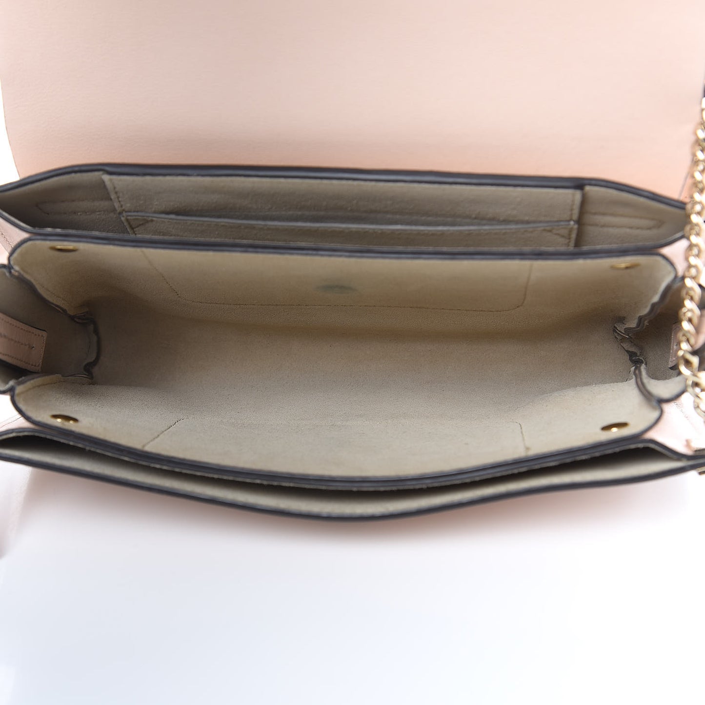 Suede Calfskin Small Faye Shoulder Bag Cement Pink