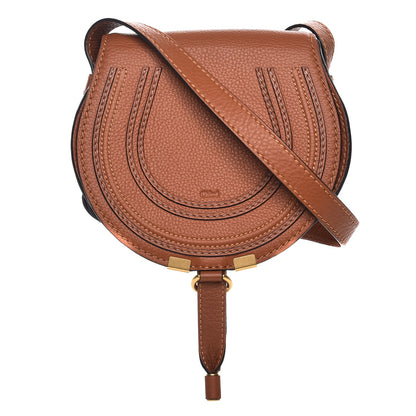 Chloe Calfskin Mini Marcie Round Crossbody Bag Tan 1 of 9