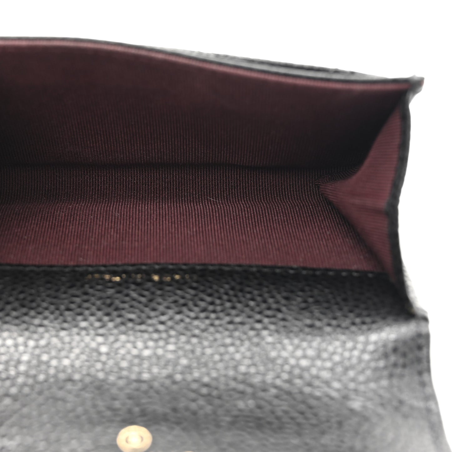 Caviar Quilted Flap Card Holder Black