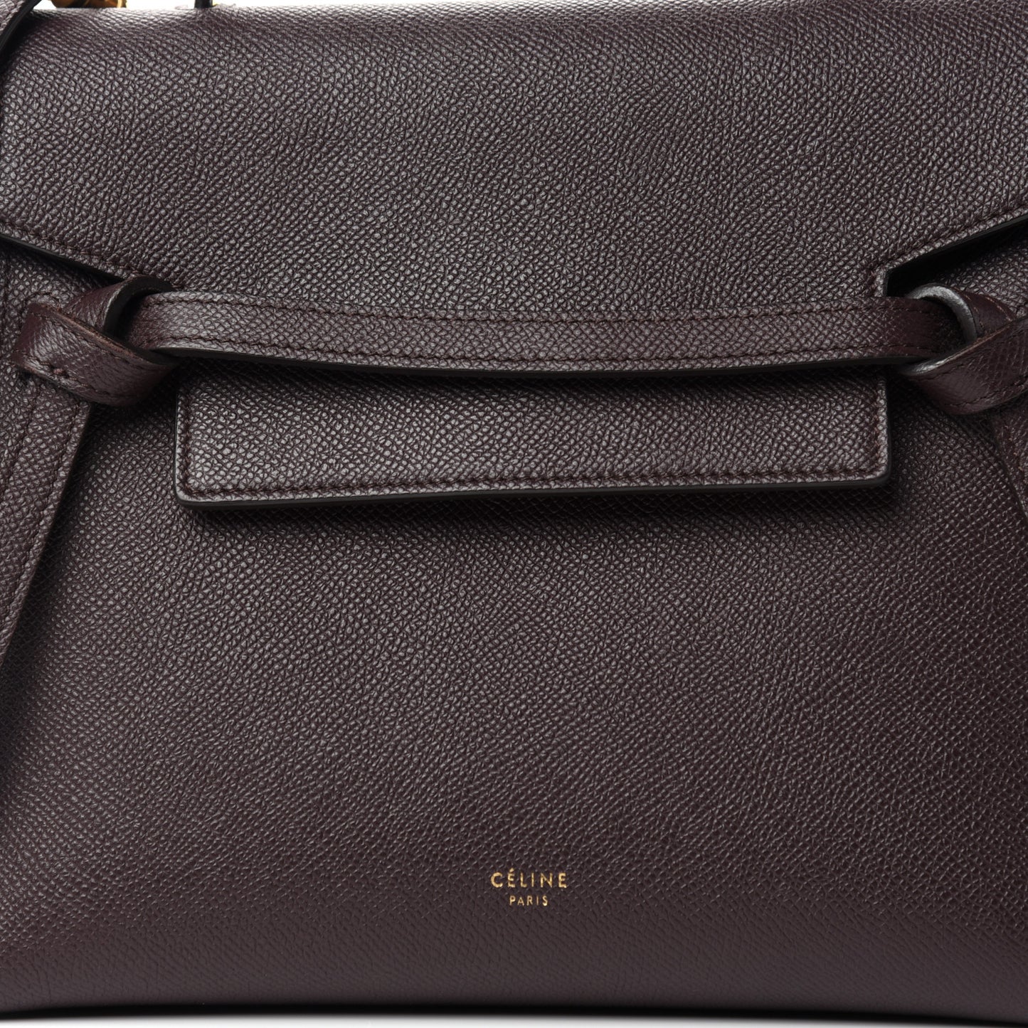 Grained Calfskin Micro Belt Bag Burgundy