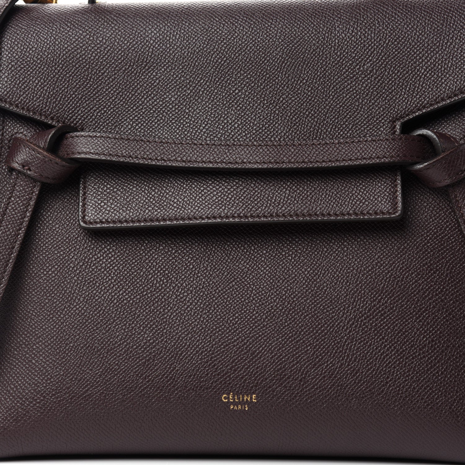 Celine Grained Calfskin Micro Belt Bag Burgundy 9 of 9