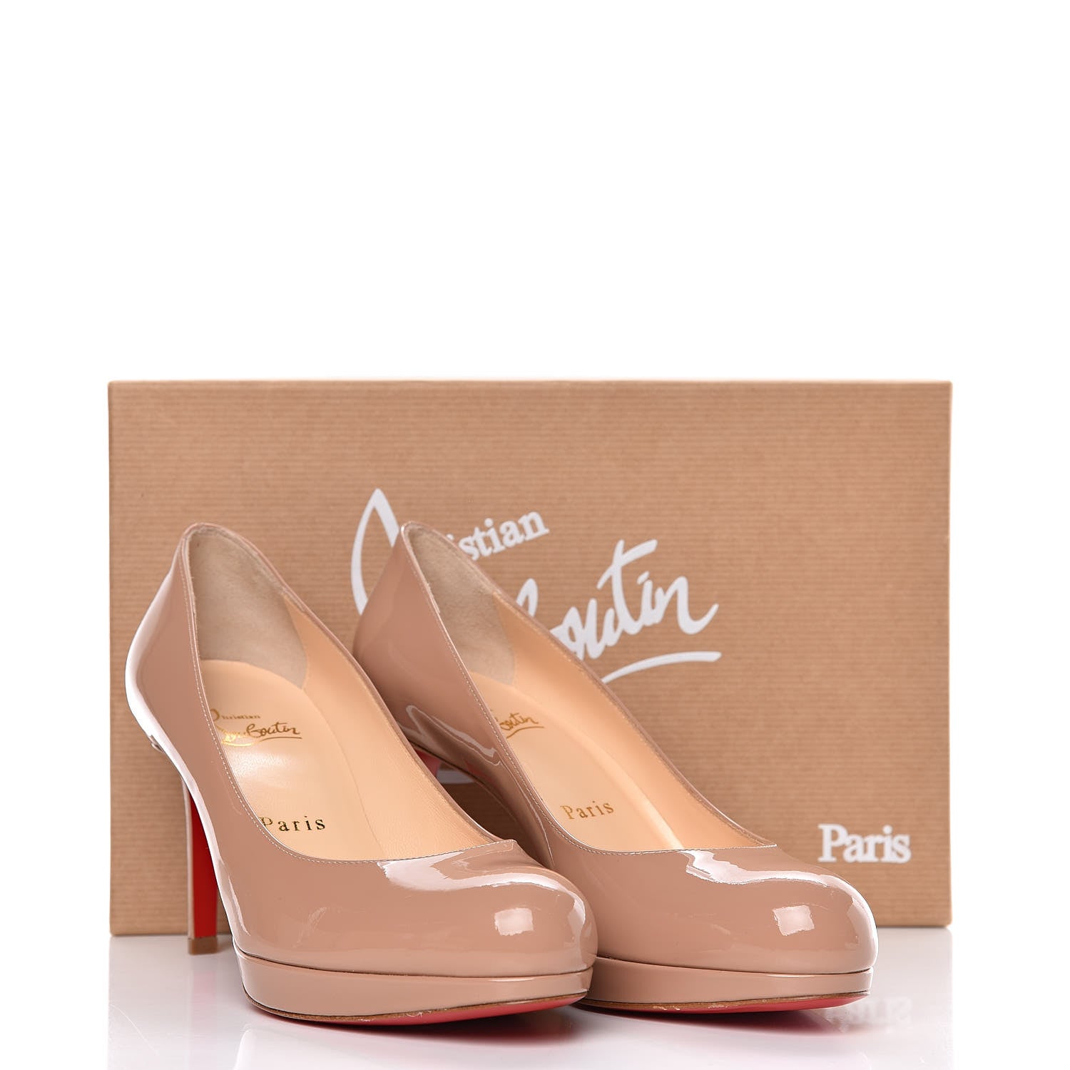 Christian Louboutin Patent New Simple 85 Pumps 37 Nude 8 of 8