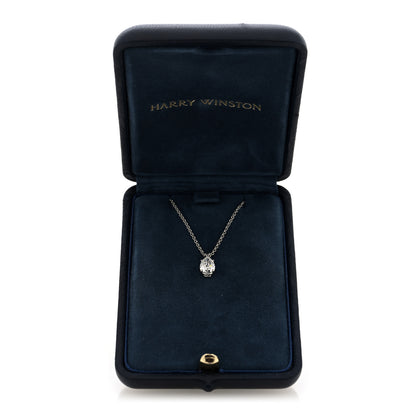 Harry Winston Platinum Diamond 1.01ct Pear Solitaire Pendant Necklace 5 of 5