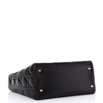 Christian Dior Lambskin Cannage Medium Lady Dior Black 4 of 14