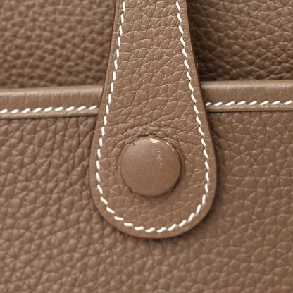 Hermes Taurillon Clemence Evelyne III PM Etoupe 12 of 15