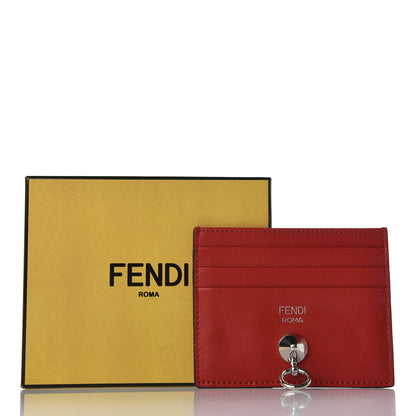 Fendi Vitello Liberty Century Lucido By The Way Card Holder Rosso 8 of 8