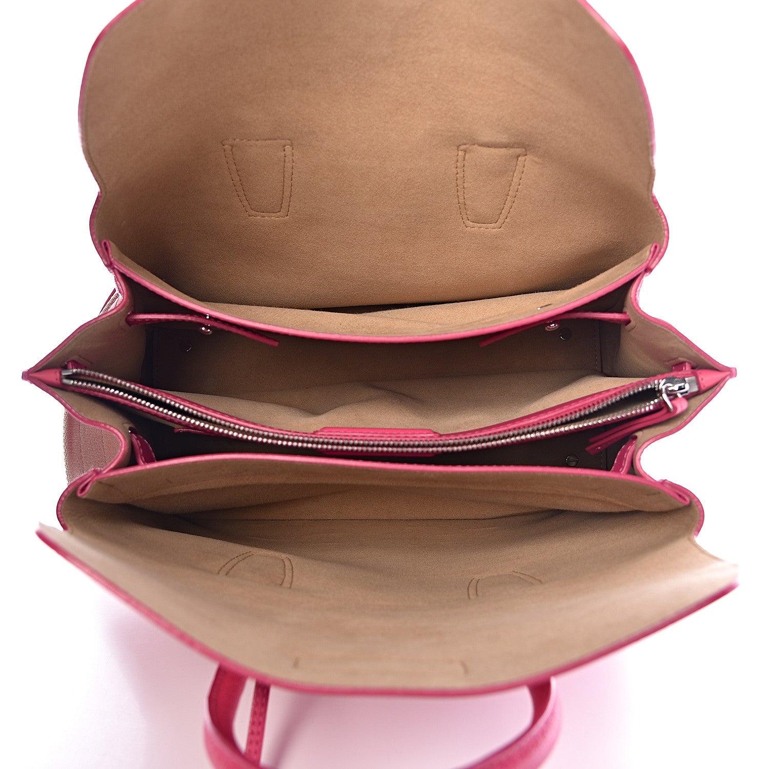 MCM Grained Calfskin Medium Milla Tote Beetroot Pink 5 of 13