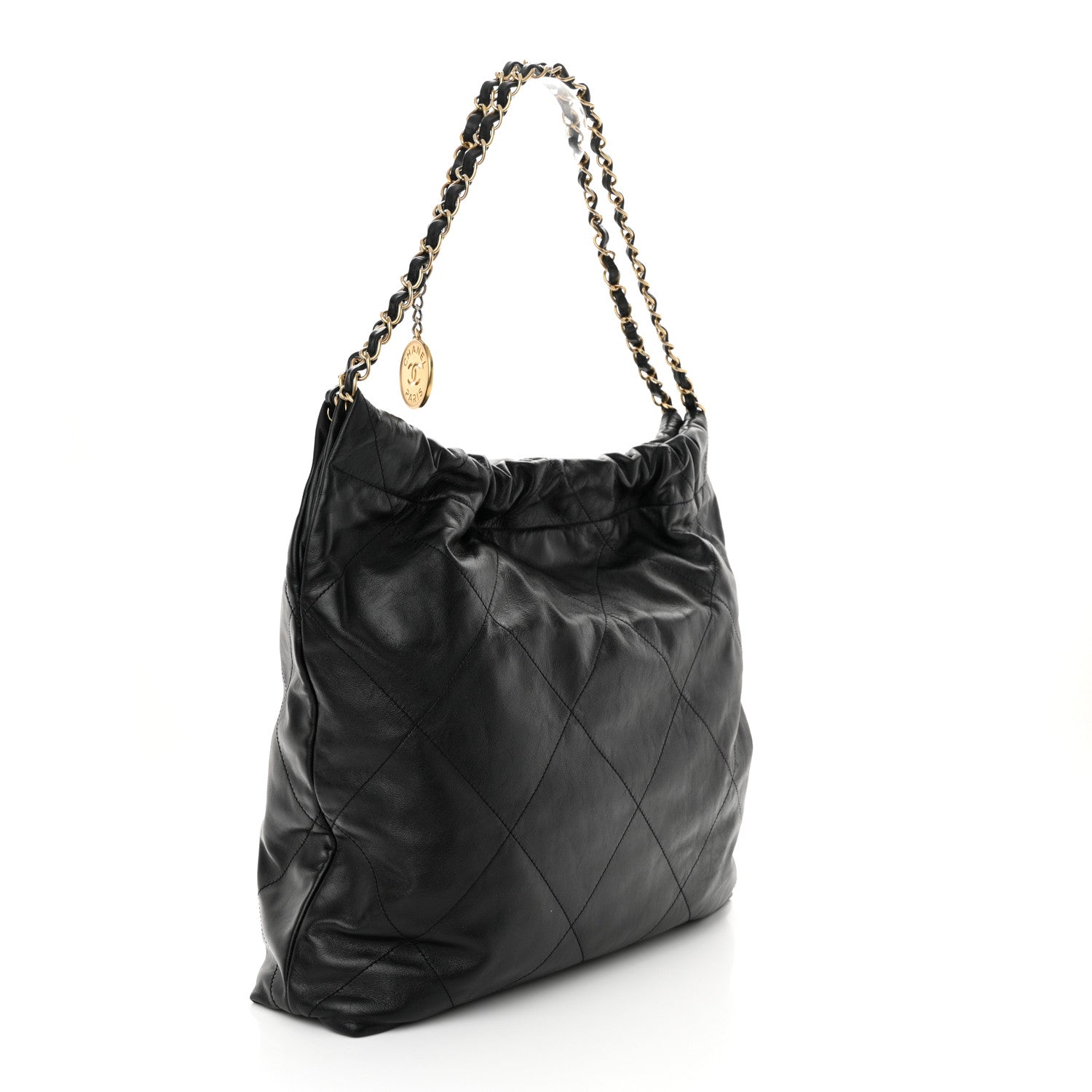 Chanel Shiny Calfskin Quilted Chanel 22 Black 4 of 11