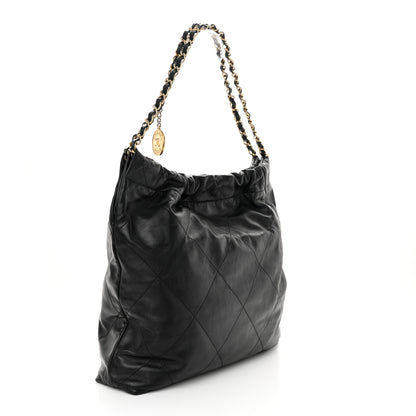 Chanel Shiny Calfskin Quilted Chanel 22 Black 4 of 11