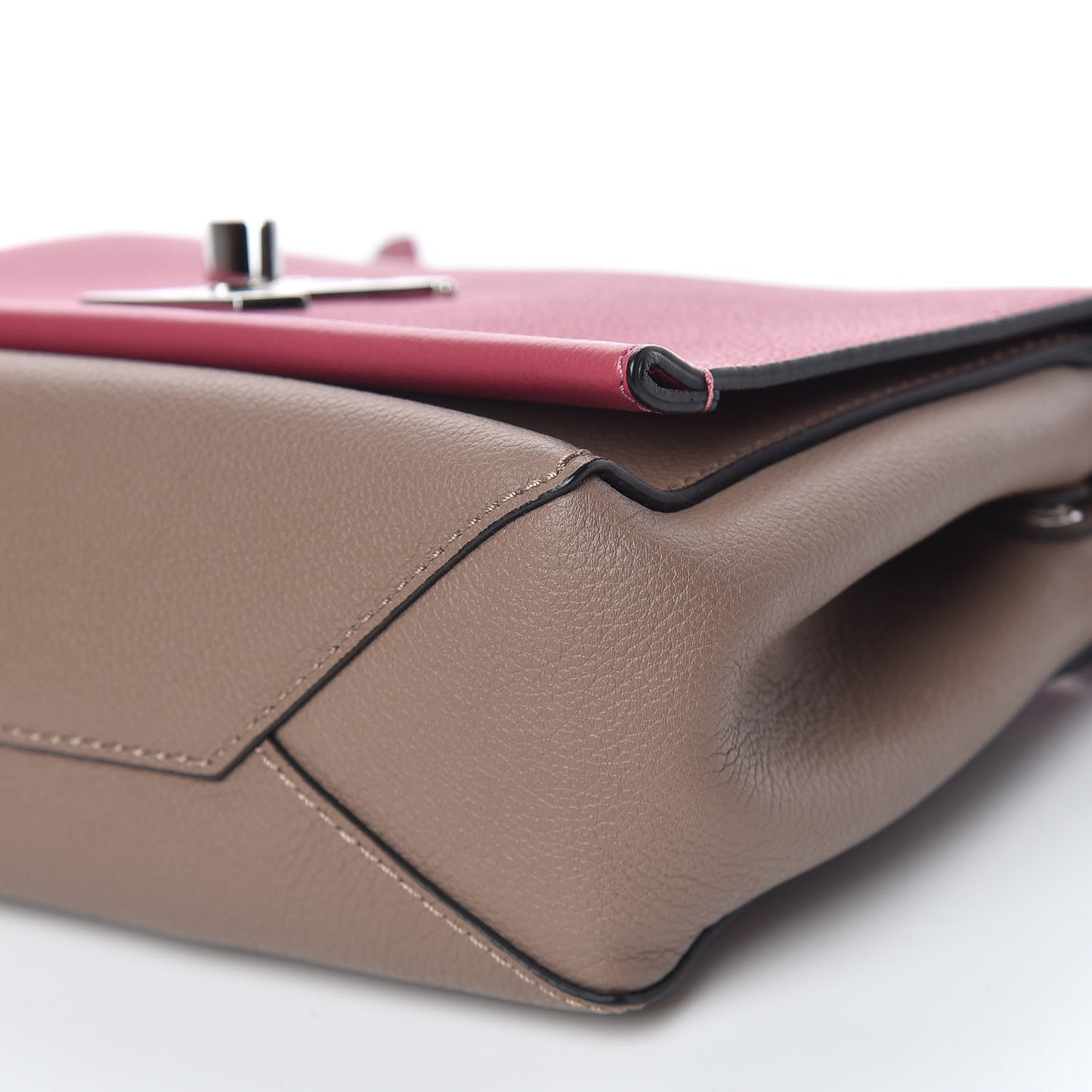 Calfskin Lockme II Chain Bag BB Rose Bruyere