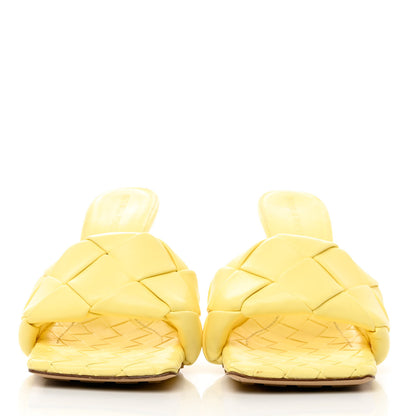 Bottega Veneta Nappa Maxi Intrecciato Lido 90mm Mule Sandals 39 Lemonade 2 of 8
