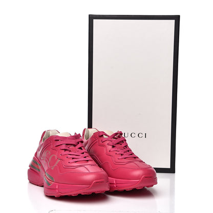 Gucci Calfskin Logo Womens Rhyton Sneakers 37.5 Box Pink 9 of 9
