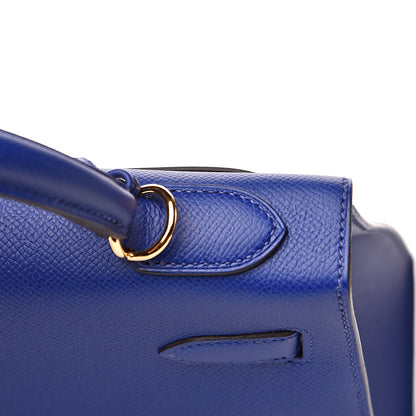 Hermes Epsom Horseshoe Kelly Sellier 32 Bleu Electrique Rose Sakura 17 of 31