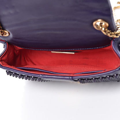 Christian Louboutin Calfskin Spiked Sweety Charity Crossbody Bag Purple 5 of 13
