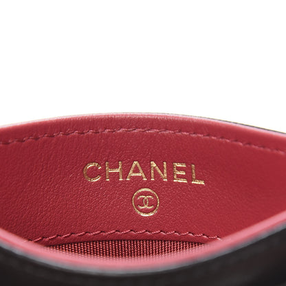 Chanel Shiny Goatskin Quilted Chanel 19 Card Holder Black 6 of 9