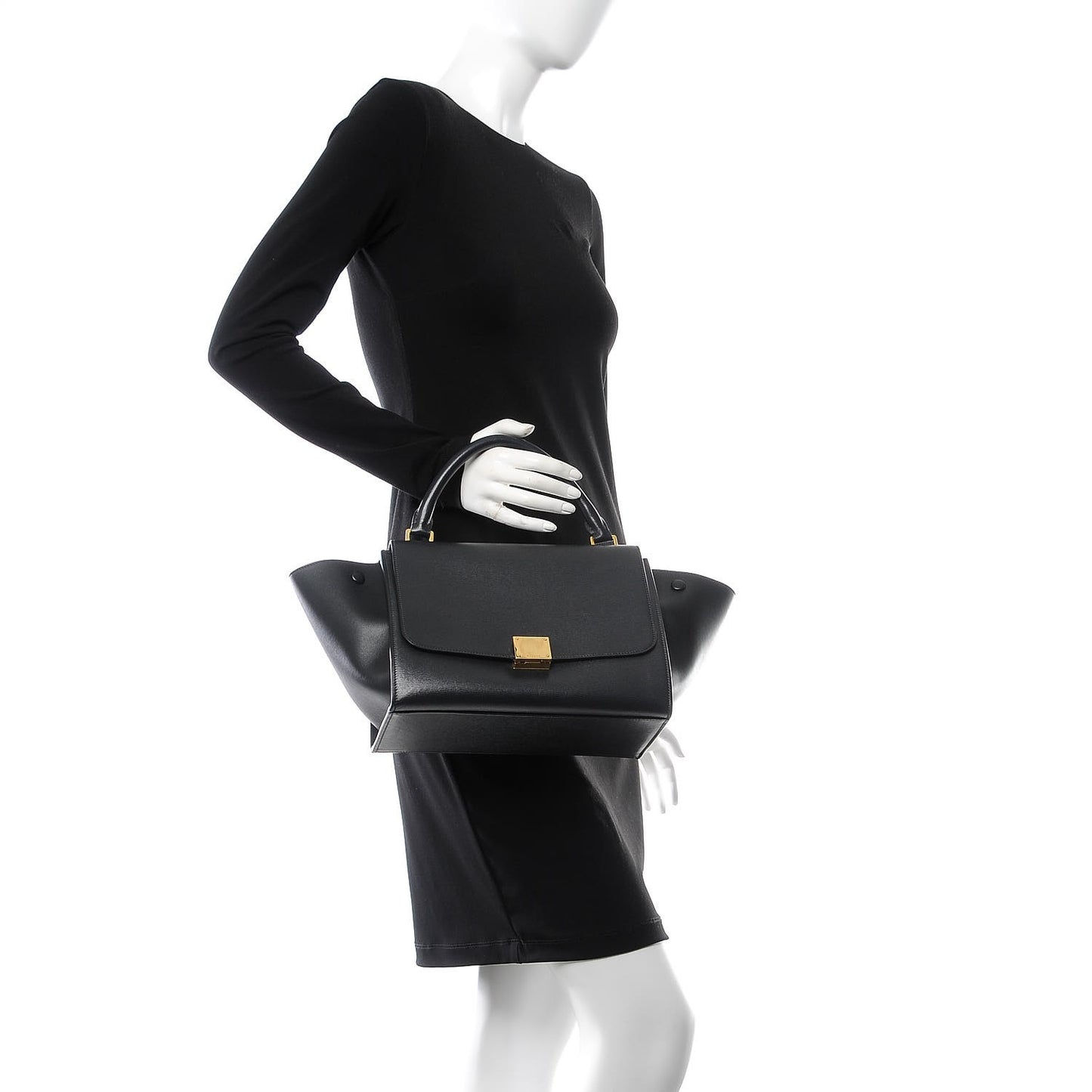 Liege Calfskin Small Trapeze Black