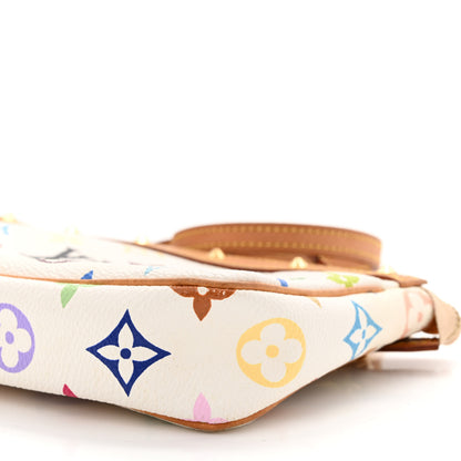 Louis Vuitton Monogram Multicolor Pochette Accessories White Long Strap 10 of 10