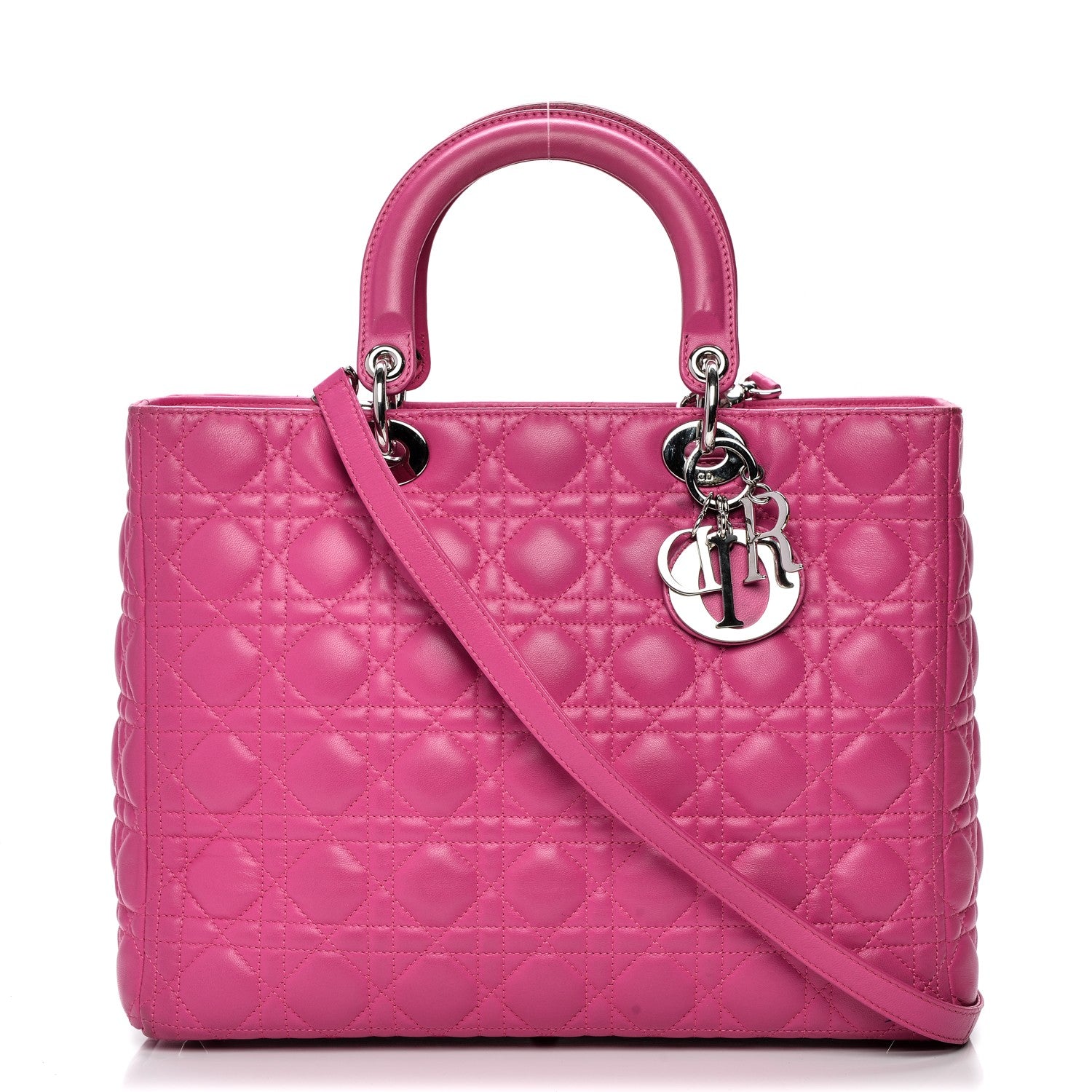 Christian Dior Lambskin Cannage Large Lady Dior Pink 1 of 22