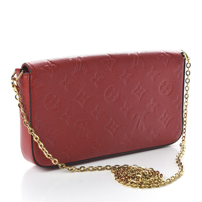 Louis Vuitton Empreinte Pochette Felicie Chain Wallet Cherry 4 of 10