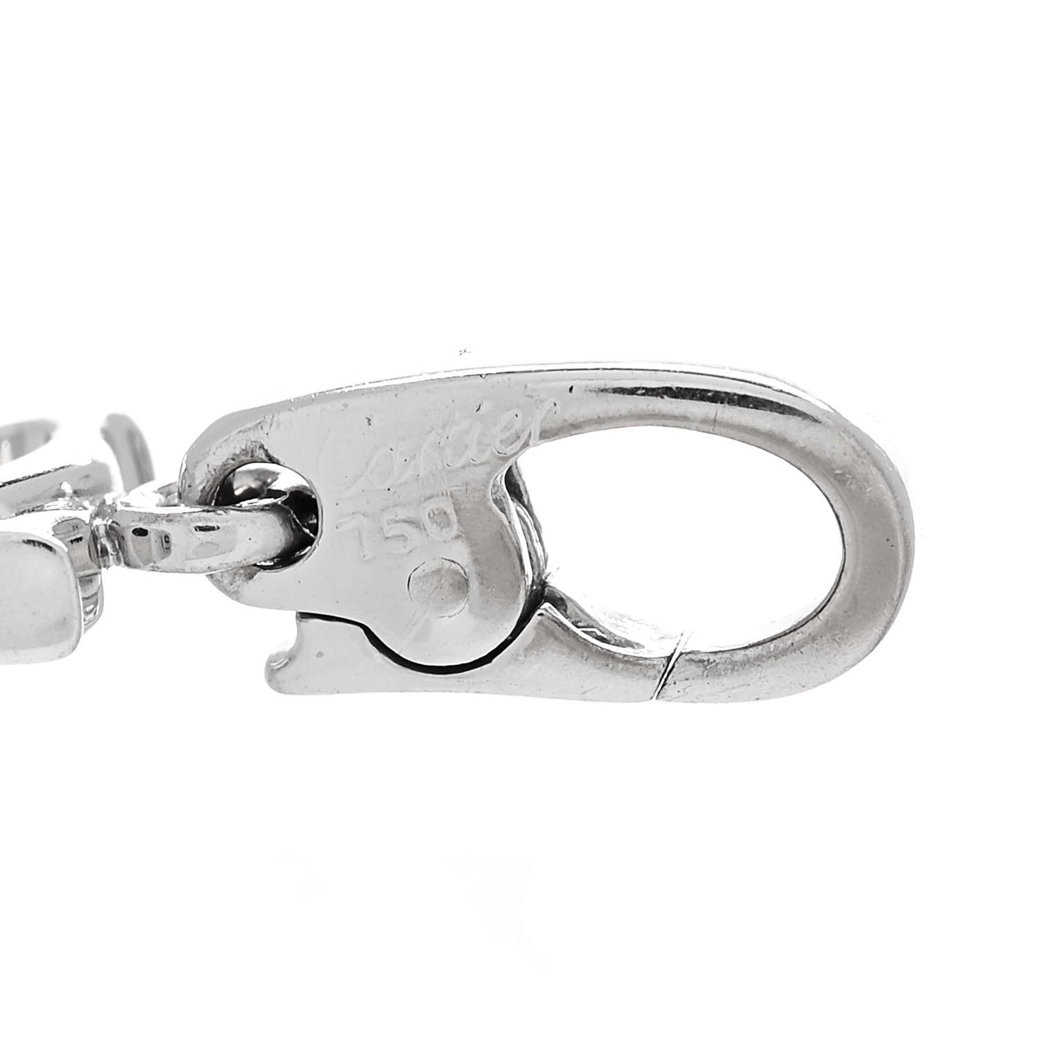 Cartier 18K White Gold Logo Charm 4 of 5