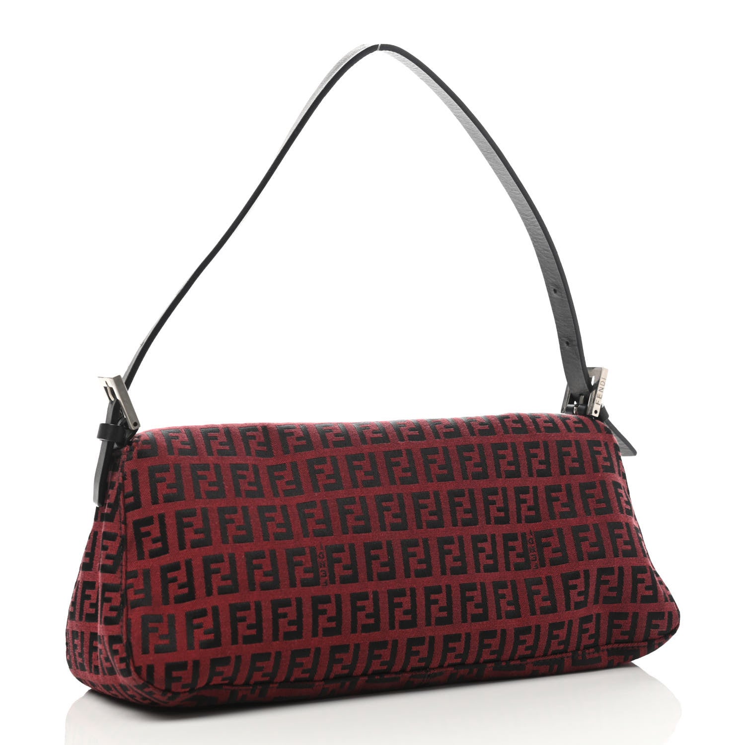 Fendi Zucchino Baguette Red Black 2 of 4
