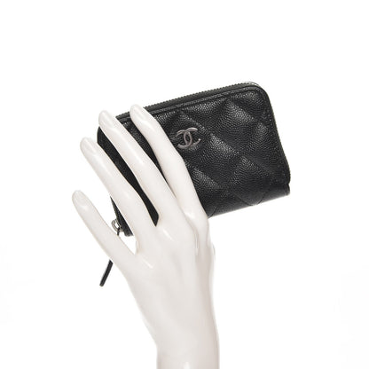 Chanel Iridescent Caviar Quilted Zip Coin Purse Black 2 of 10