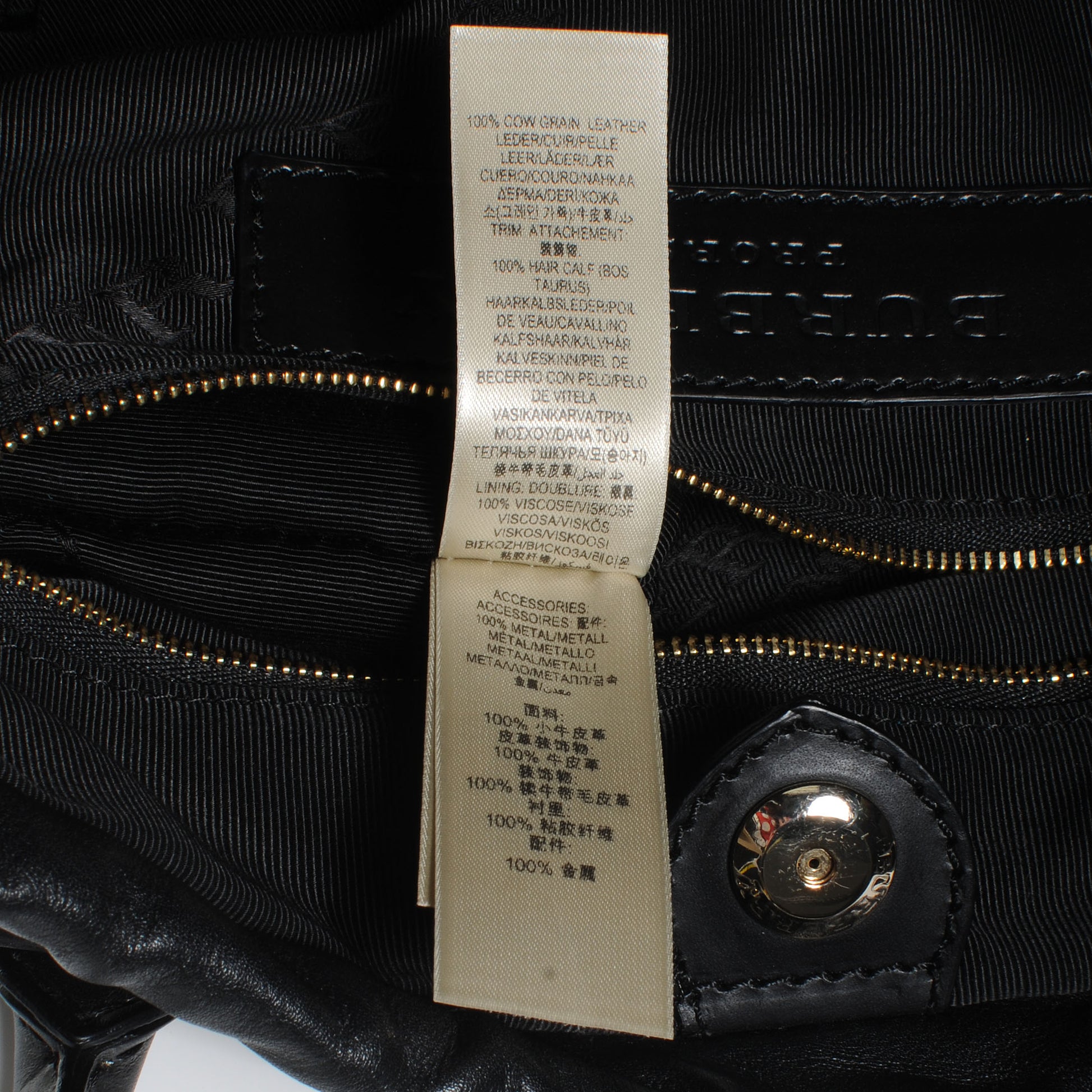 Burberry Prorsum Leather Calf Hair Dinton Small Satchel Black 11 of 12