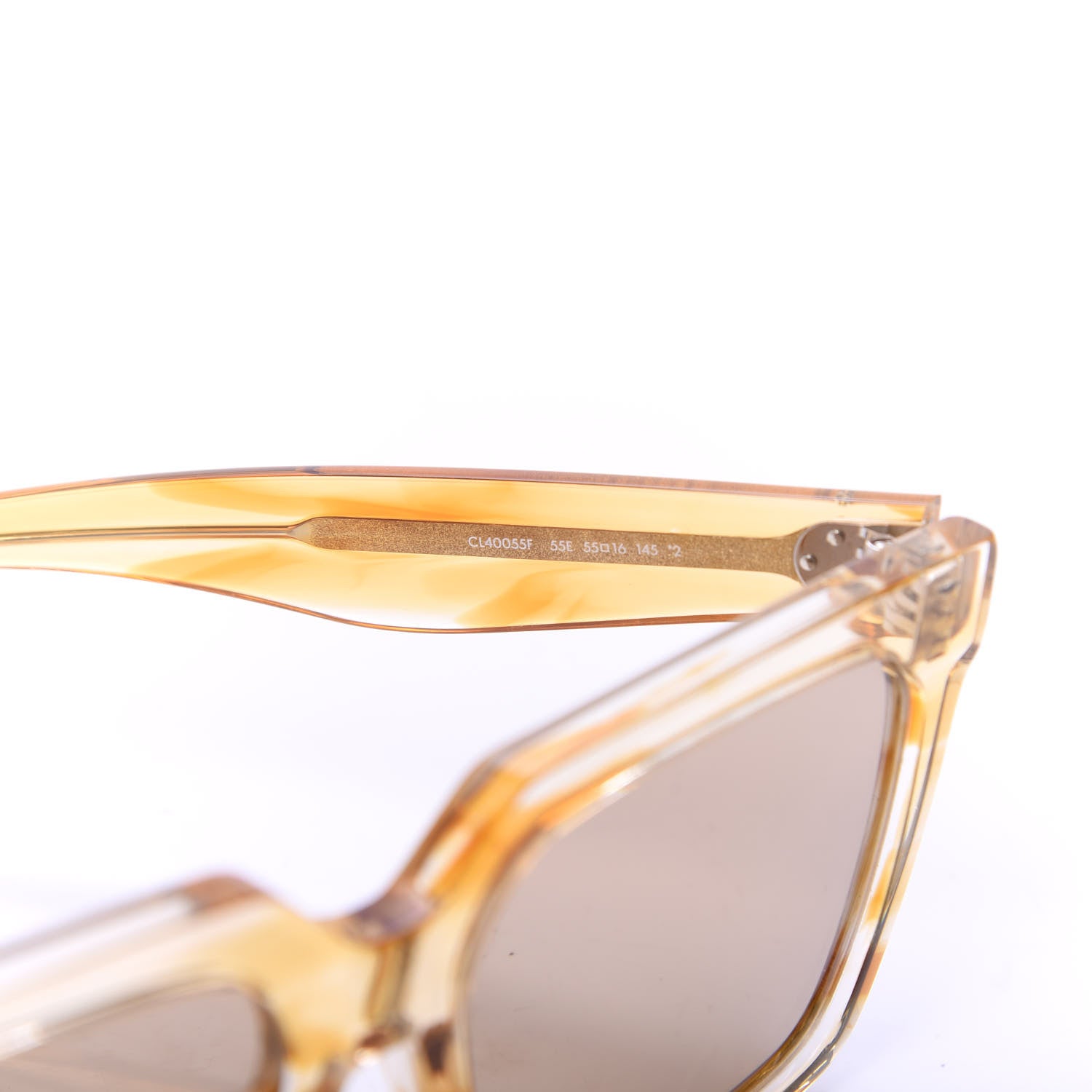 Celine Oversized Square Sunglasses CL40055F Yellow 5 of 8