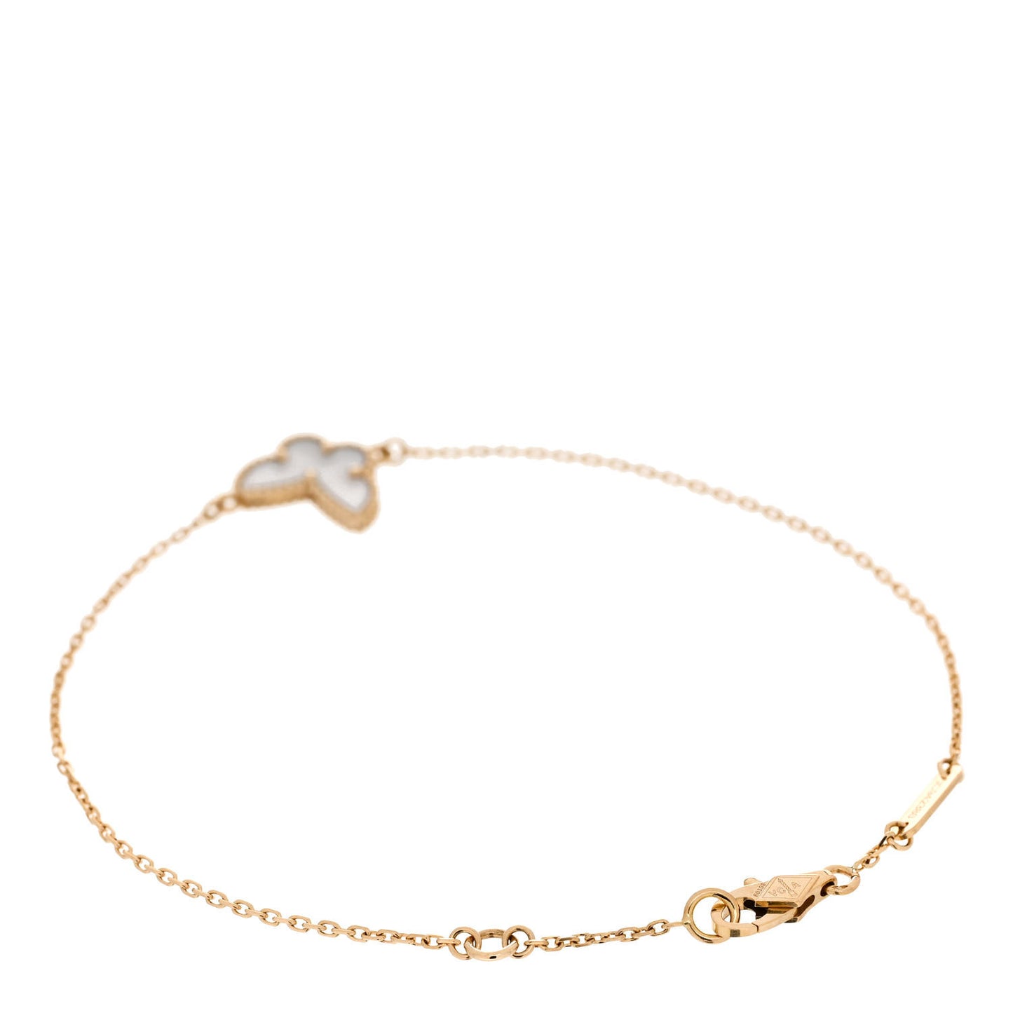 18K Yellow Gold Mother of Pearl Sweet Alhambra Butterfly Bracelet