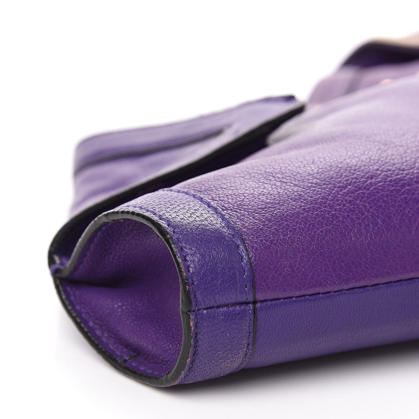 Calfskin De Manta Clutch Purple
