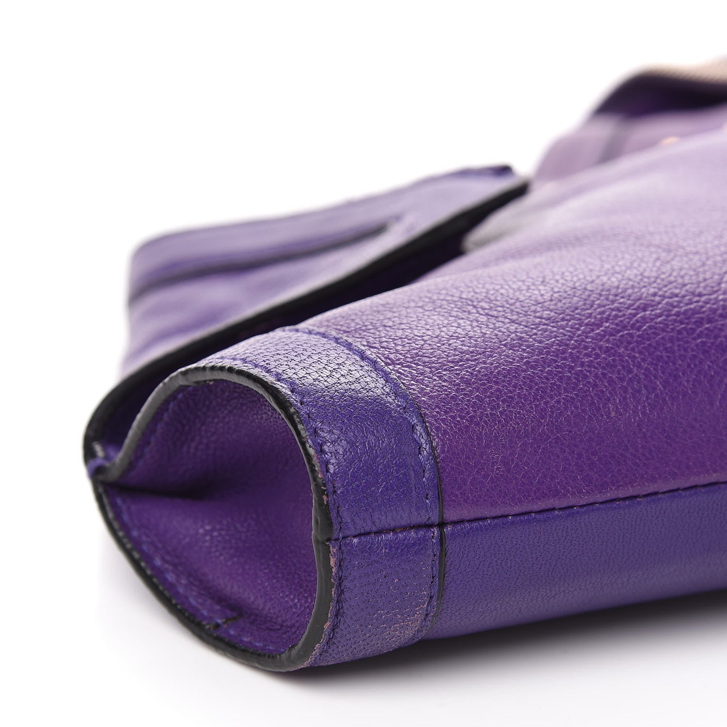 Alexander McQueen Calfskin De Manta Clutch Purple 6 of 12