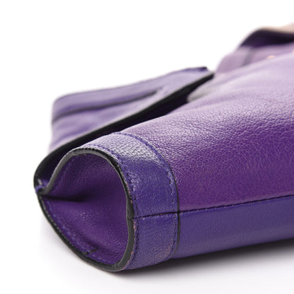 Alexander McQueen Calfskin De Manta Clutch Purple 6 of 12