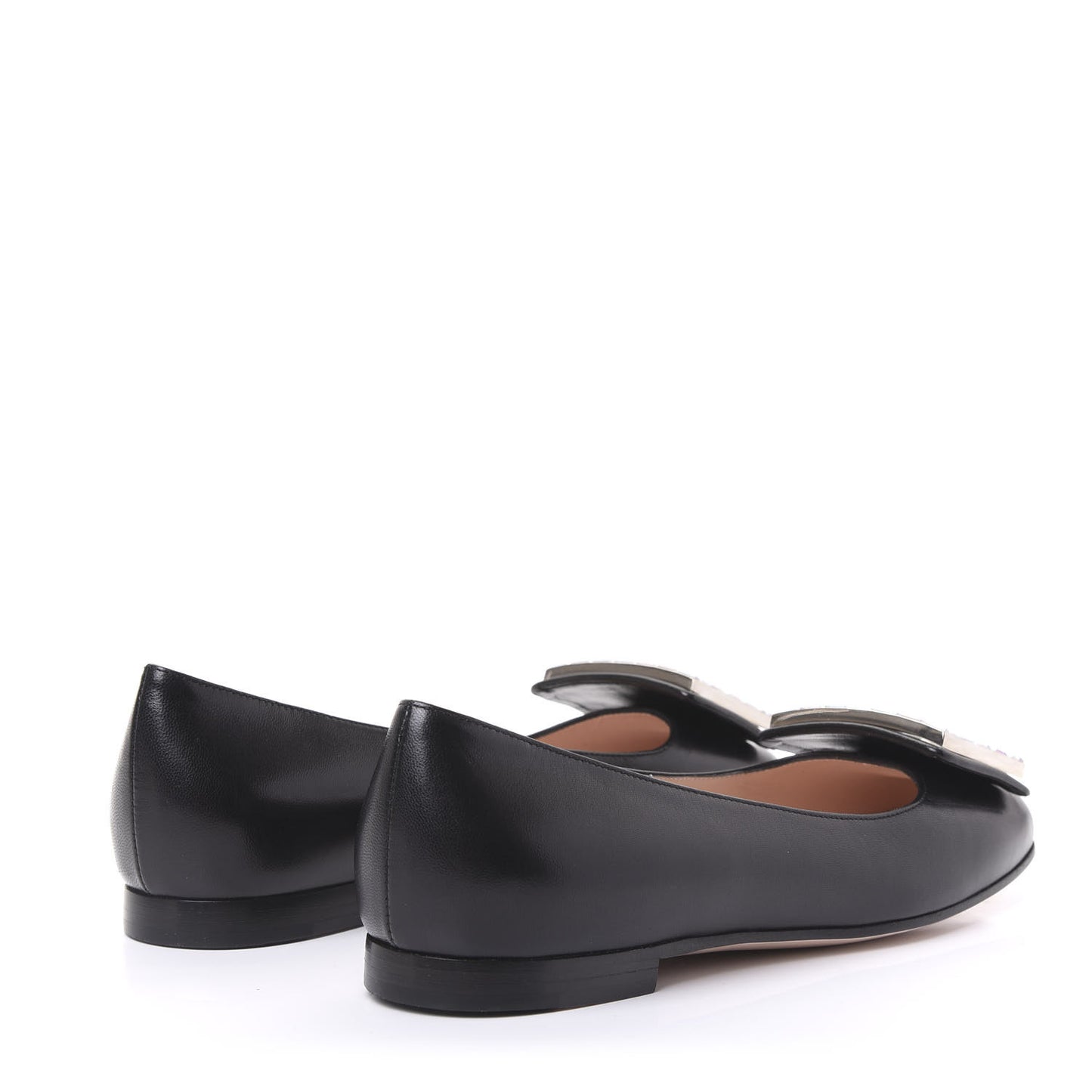 Malaga Kid Crystal Square G Madelyn Ballet Flats 36 Black