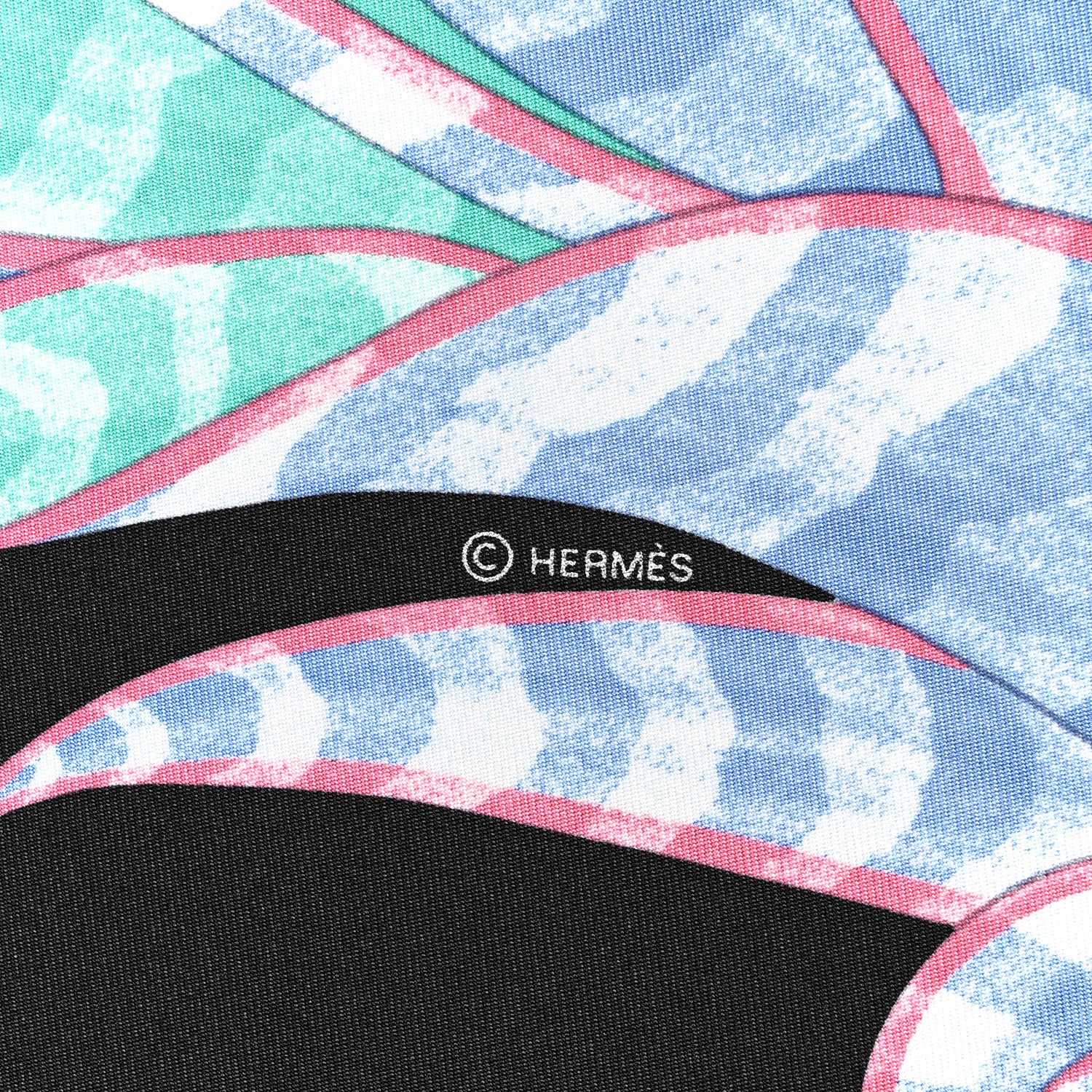 Hermes Silk Index Bromeliaceae Scarf 90 Black Vert Multicolor 4 of 6