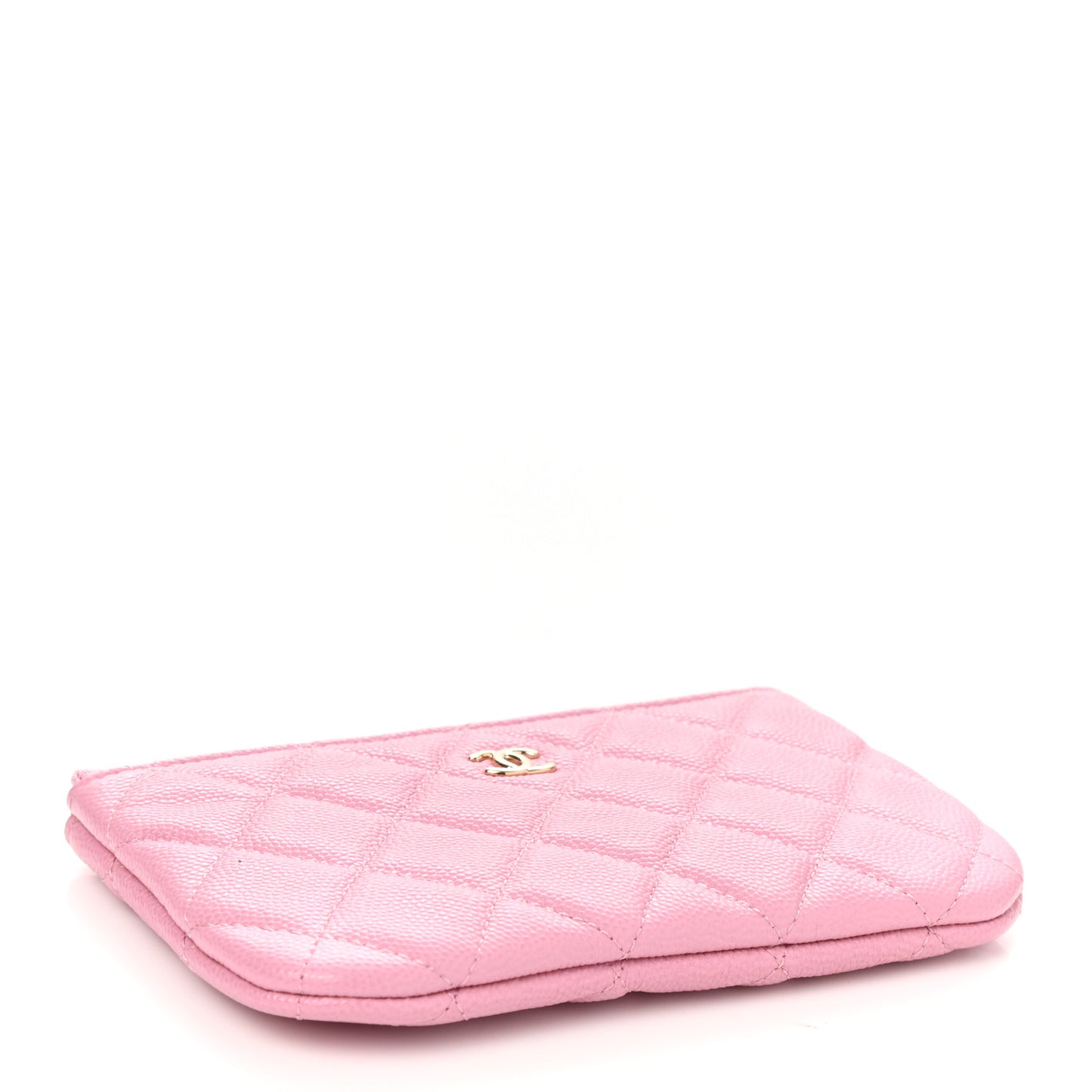 Caviar Quilted Small Cosmetic Case Pink