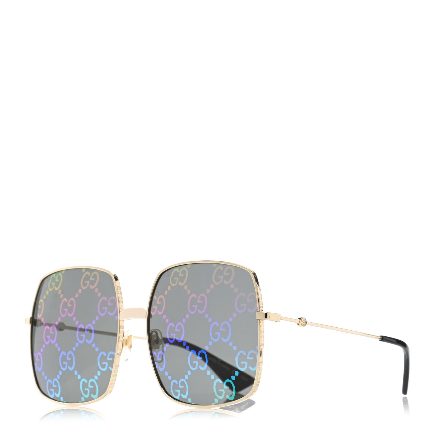 Rectangular Frame Sunglasses GG0414S Black