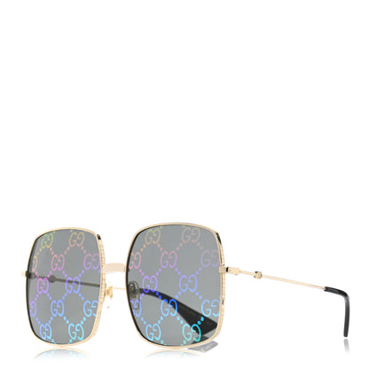 Gucci Rectangular Frame Sunglasses GG0414S Black 1 of 7