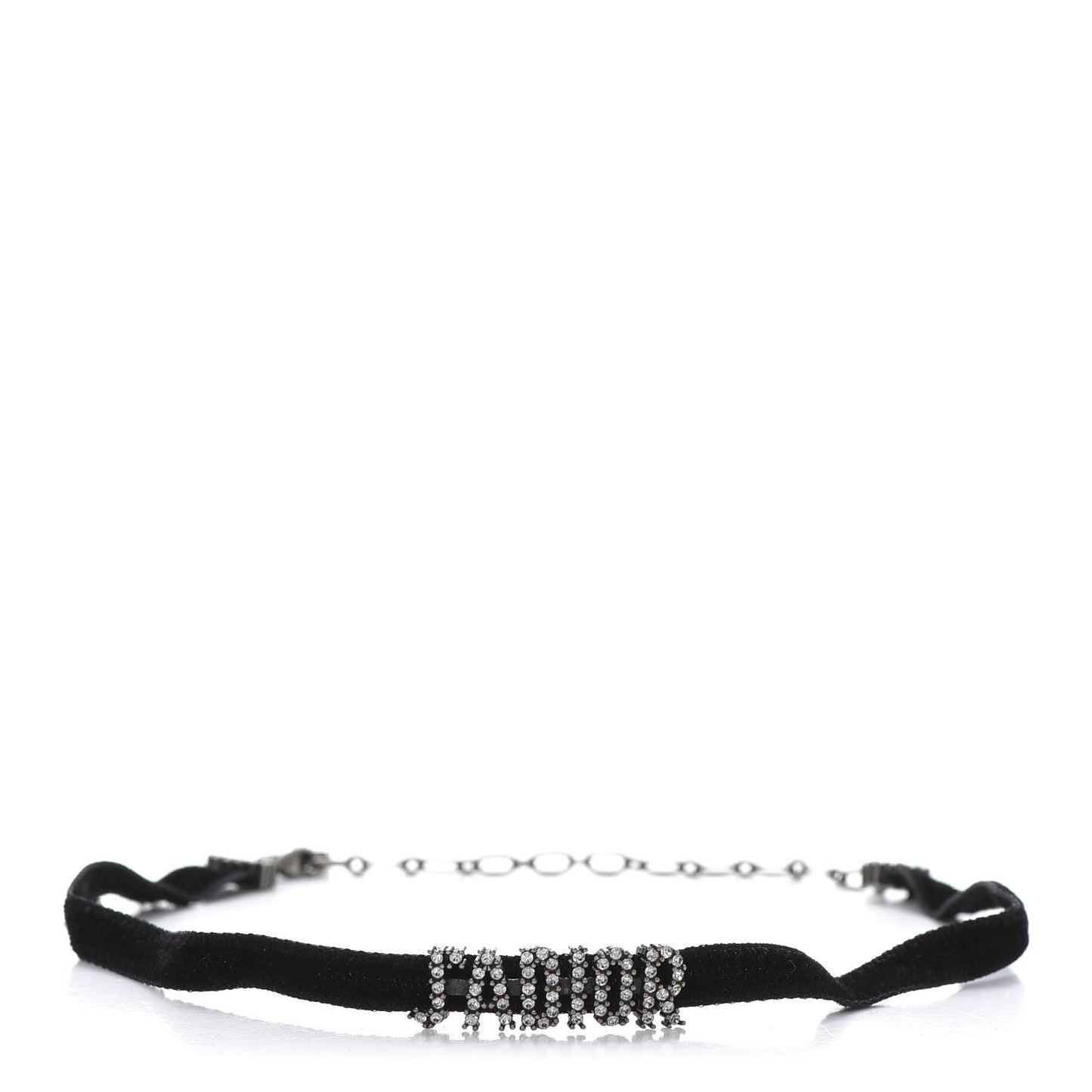 Velvet Crystal J’Adior Choker Necklace Black
