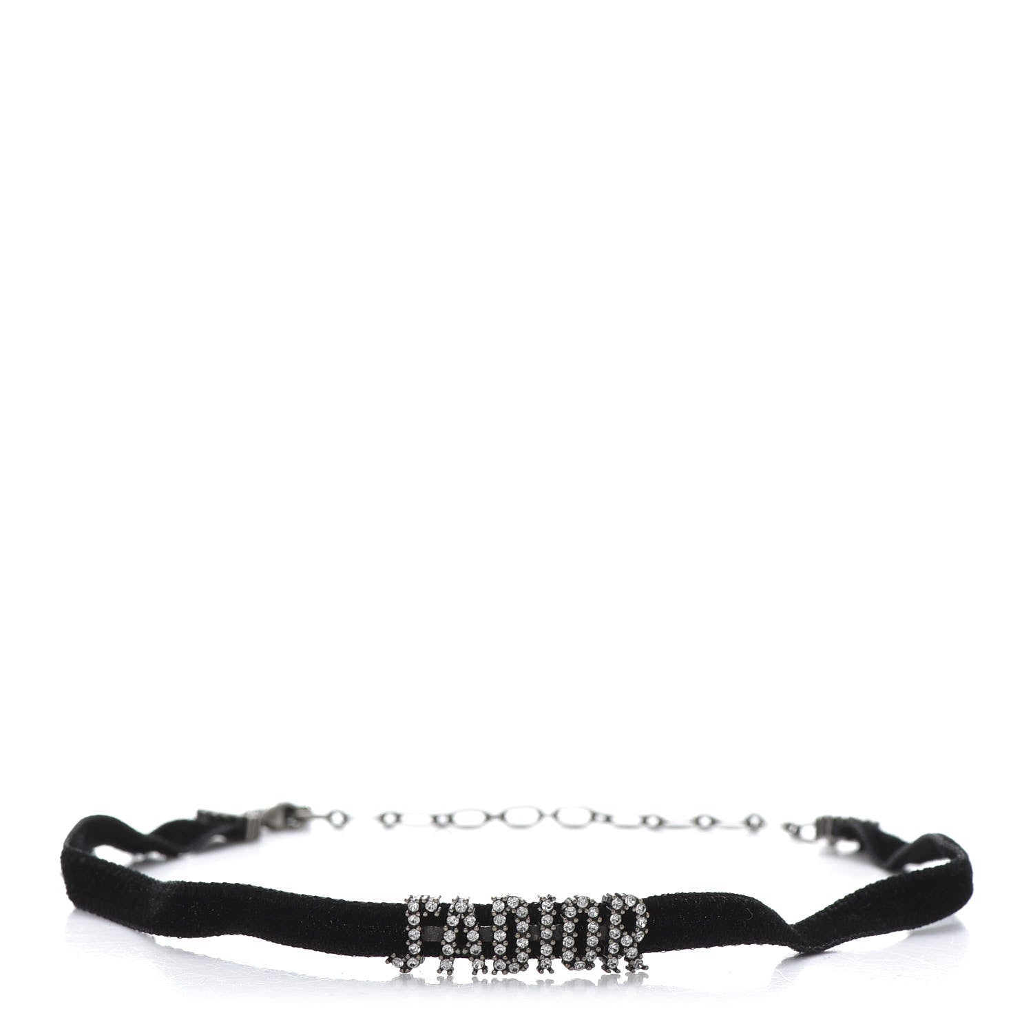 Christian Dior Velvet Crystal J’Adior Choker Necklace Black 1 of 7